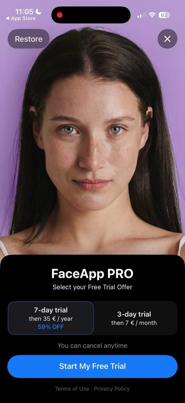FaceApp — screen 2