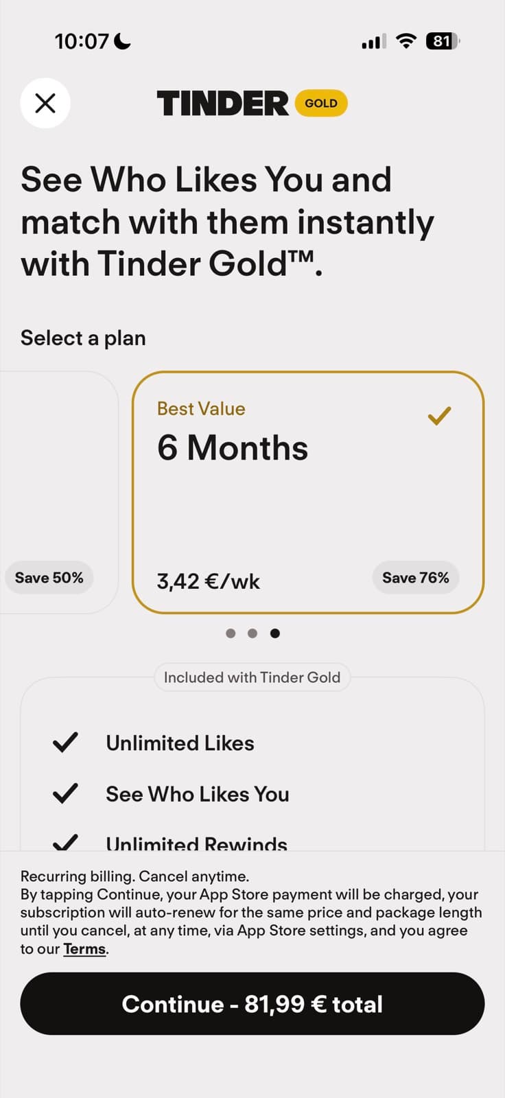 Tinder — screen 4