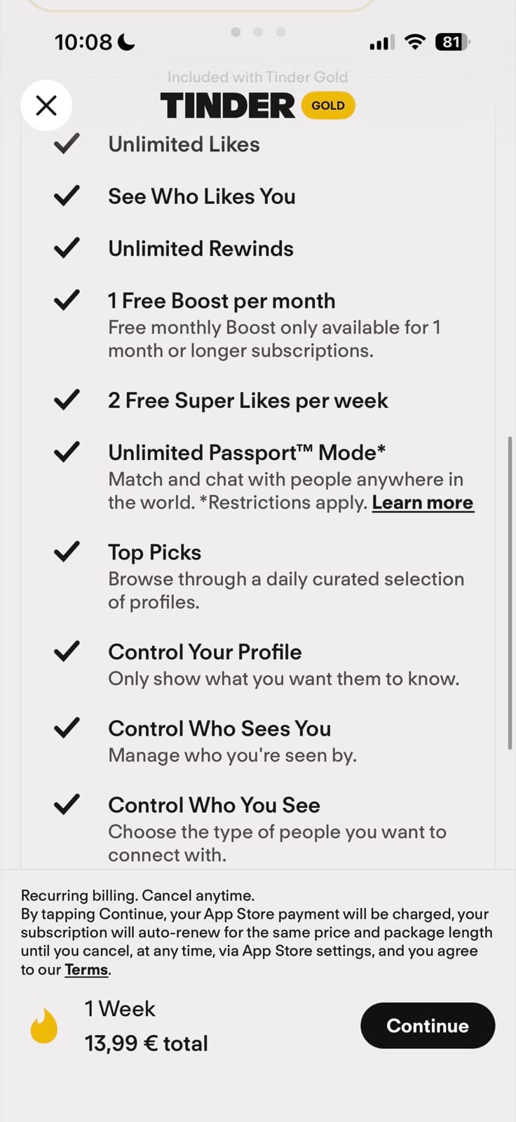 Tinder — screen 5