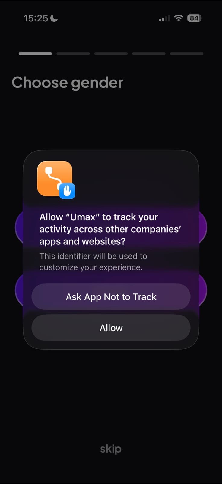 Umax — screen 1