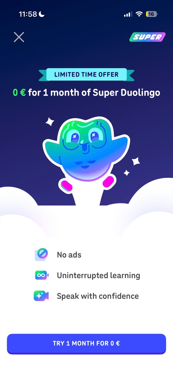 Duolingo paywall