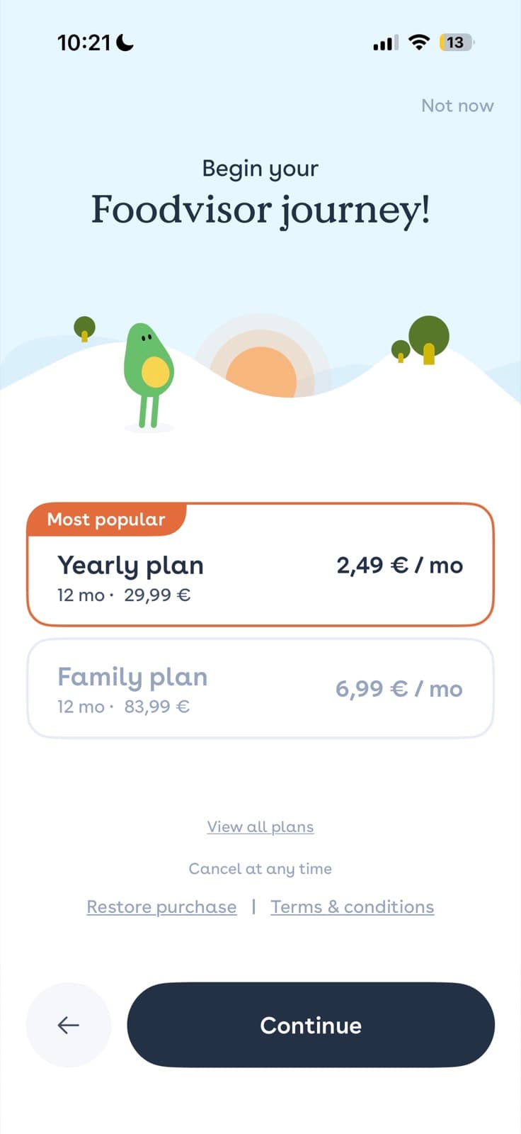 Foodvisor paywall