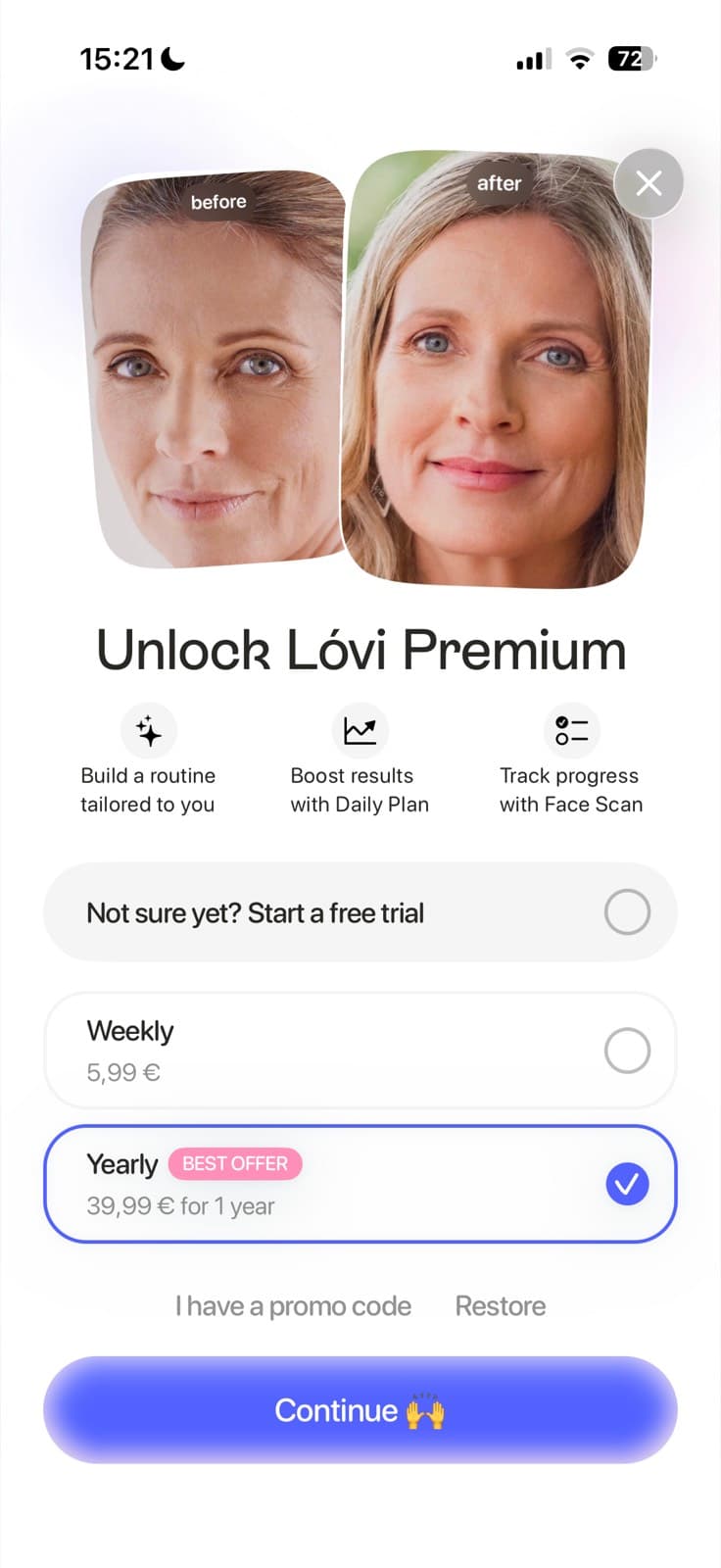 Lóvi paywall