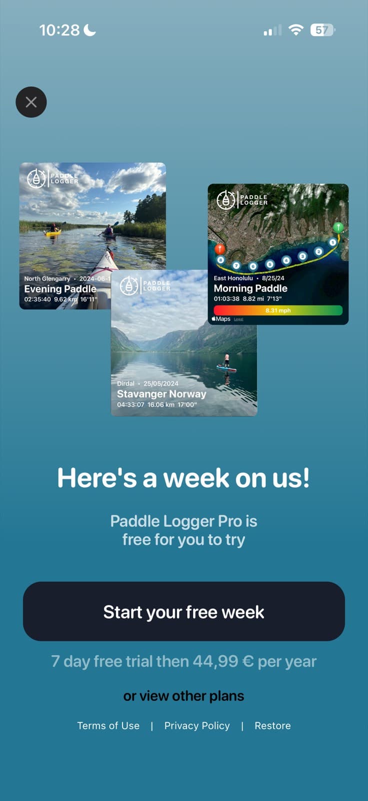 Paddle Logger paywall
