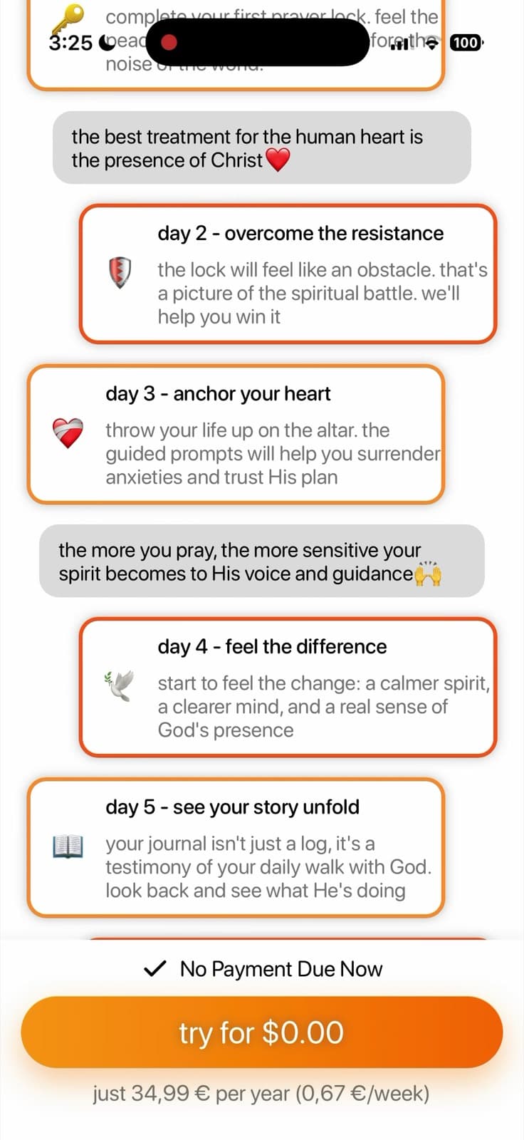 Prayer Lock paywall