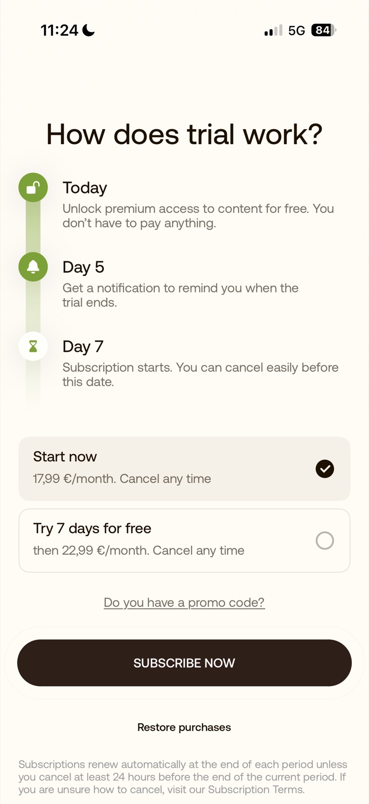 BetterMe paywall screenshot