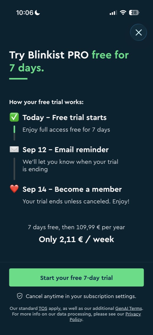 Blinkist — screen 2