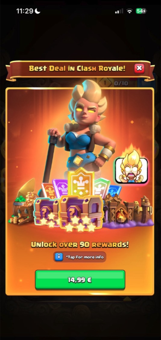 Clash Royale paywall
