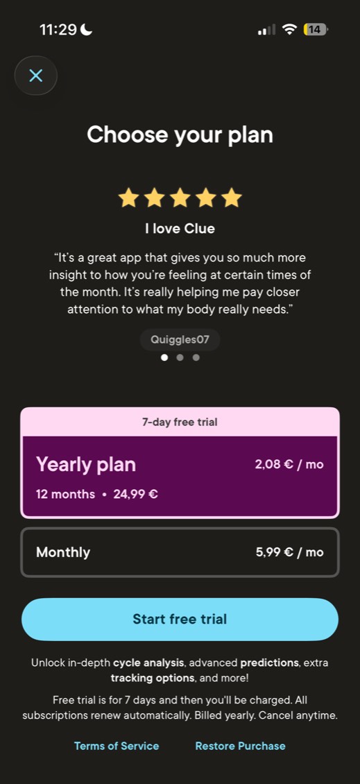 Clue paywall
