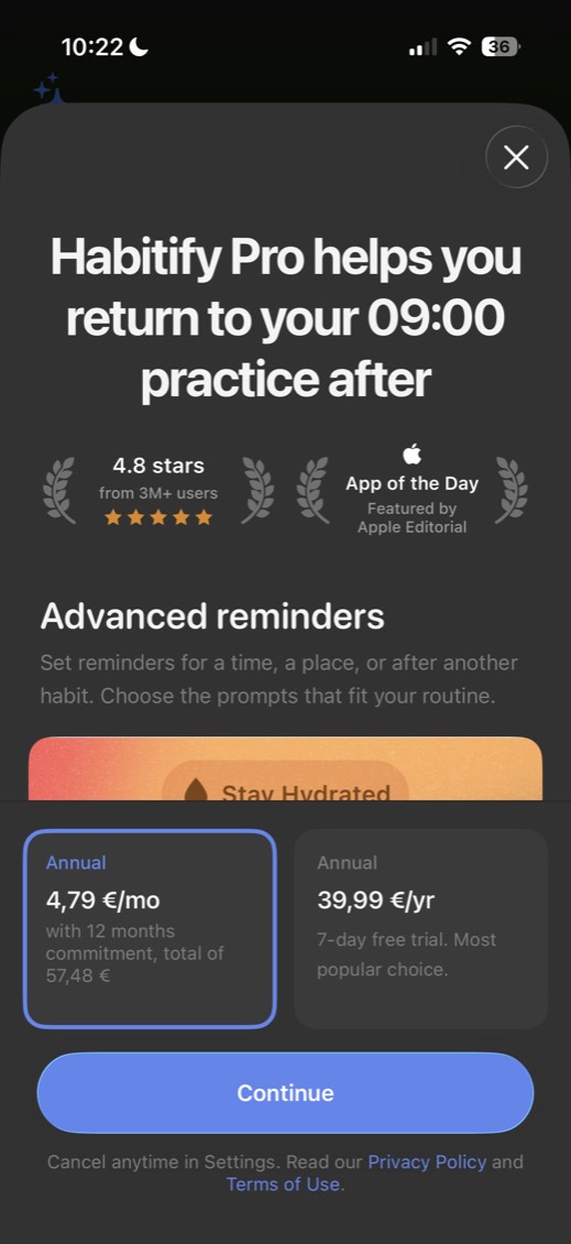 Habitify — screen 2