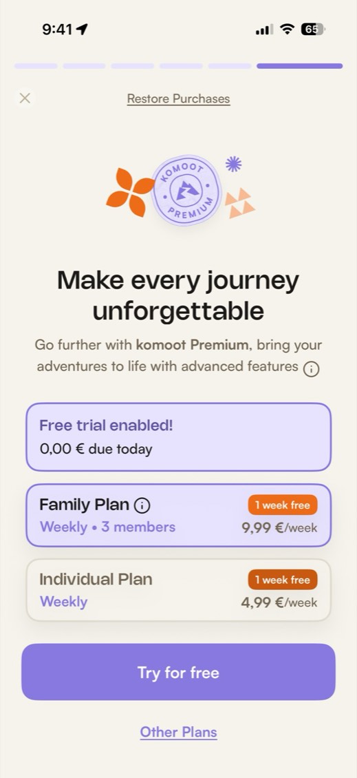 komoot paywall