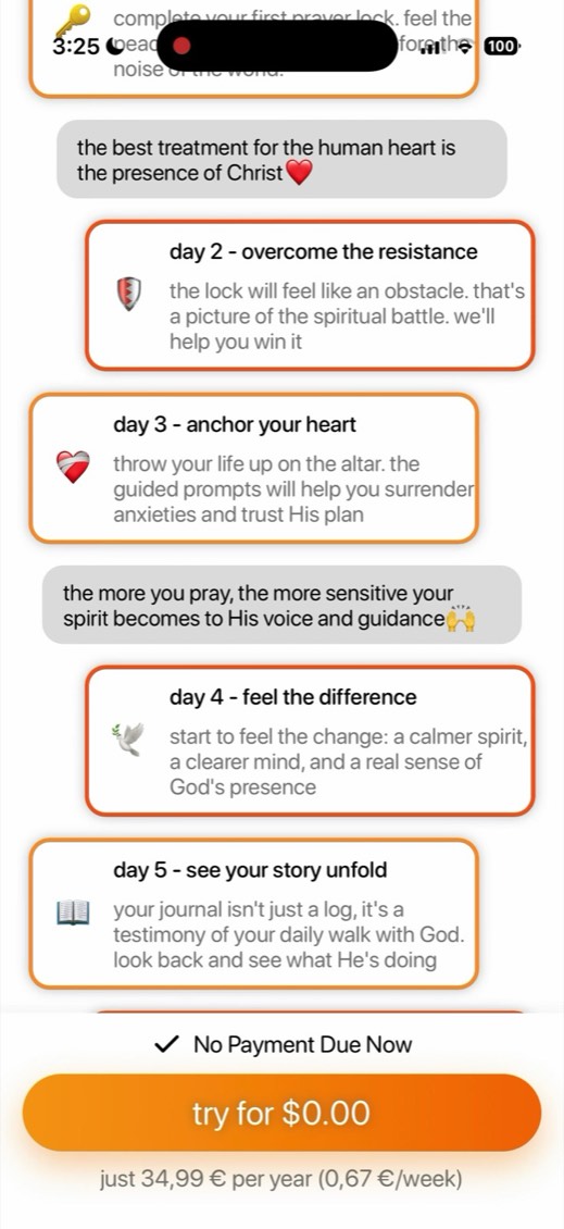 Prayer Lock paywall