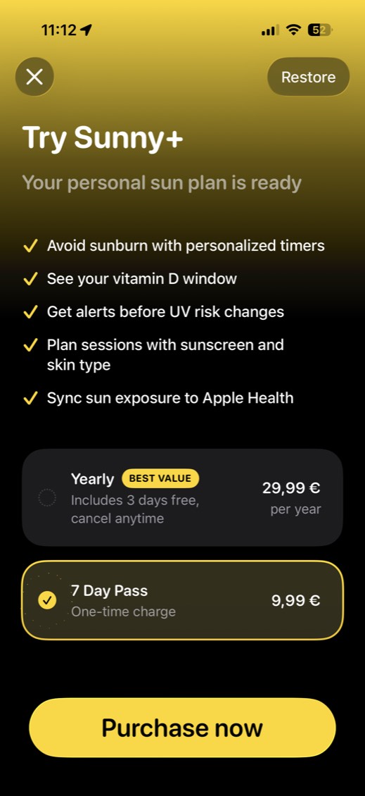 Sunny — screen 2