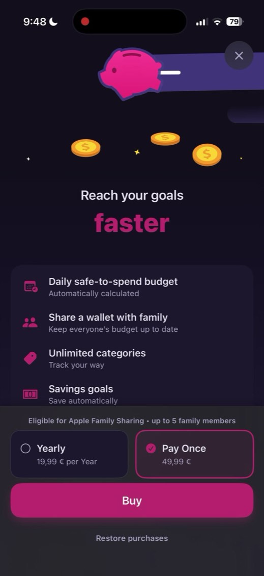 Today's Budget — screen 3