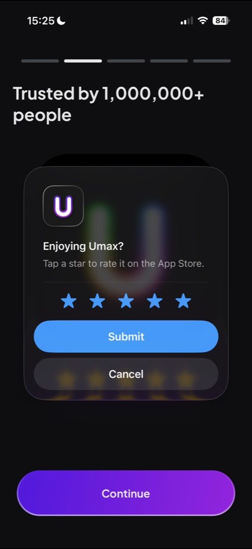 Umax — screen 4