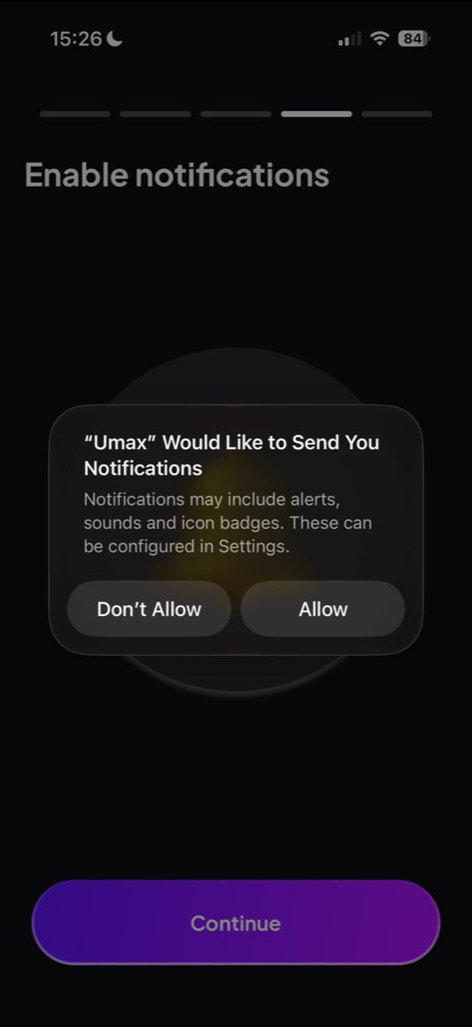 Umax — screen 7