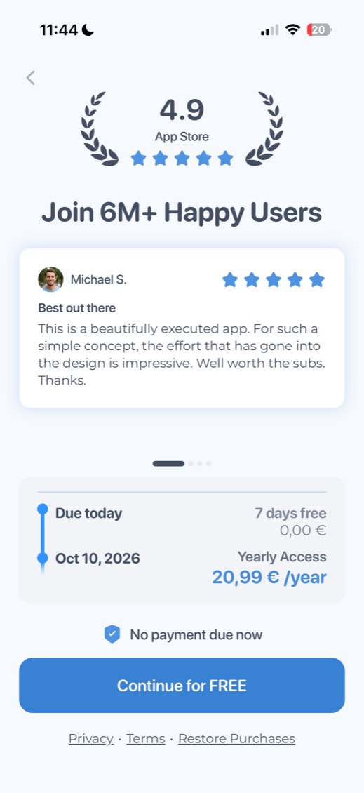 WaterMinder — screen 2